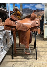 Tomahawk Reining Saddle Tomahawk 15 Inch Full Quarter Tooled