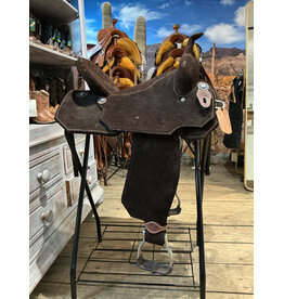 Bootshorse Barrel Saddle BootsHorse Light Weight 15 Inch Full Quarter Chocolat Colour Fleece Inlay