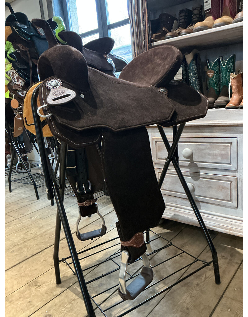 Bootshorse Barrel Saddle BootsHorse Light Weight 15 Inch Full Quarter Chocolat Colour