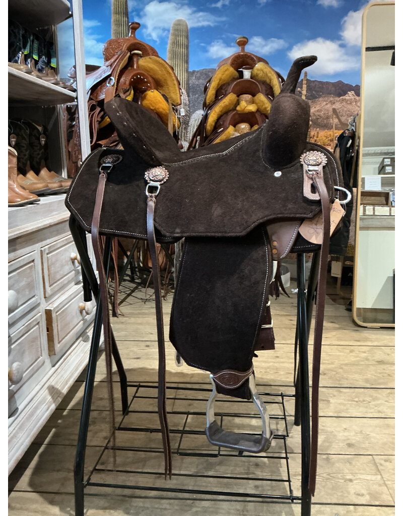 Tomahawk Barrel Saddle Tomahawk Light Weight 13,5 Inch Full Quarter Chocolate colour with Straps Neoprene inlay