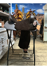 Bootshorse Barrel Saddle BootsHorse  Light Weight 15 Inch Dark Brown With Neoprene Inlay