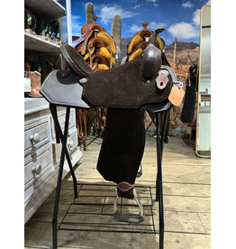 Bootshorse Barrel Saddle BootsHorse  Light Weight 15 Inch Dark Brown With Neoprene Inlay