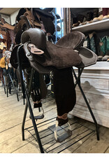 Bootshorse Barrel Saddle BootsHorse  Light Weight 15 Inch Dark Brown With Neoprene Inlay