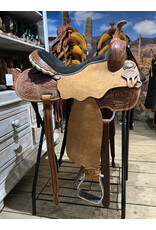 Twisted C Barrel Saddle Twisted C 15 Inch Full Quarter Basic model medium brown with black seat