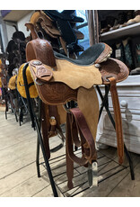 Twisted C Barrel Saddle Twisted C 15 Inch Full Quarter Basic model medium brown with black seat