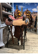 Twisted C Barrel Saddle Twisted C 15 Inch Full Quarter Wine Seat flower tooling