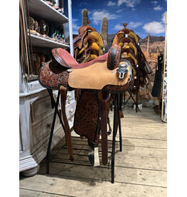 Twisted C Barrel Saddle Twisted C 15 Inch Full Quarter Wine Seat flower tooling