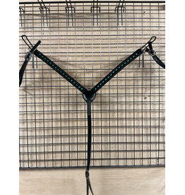 Tomahawk Borstriem Tomahawk Neoprene Black With Teal Stitches