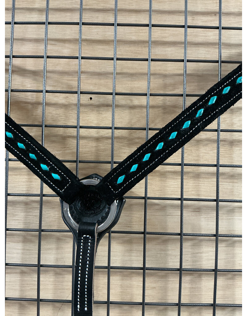 Tomahawk Borstriem Tomahawk Neoprene Black With Teal Stitches
