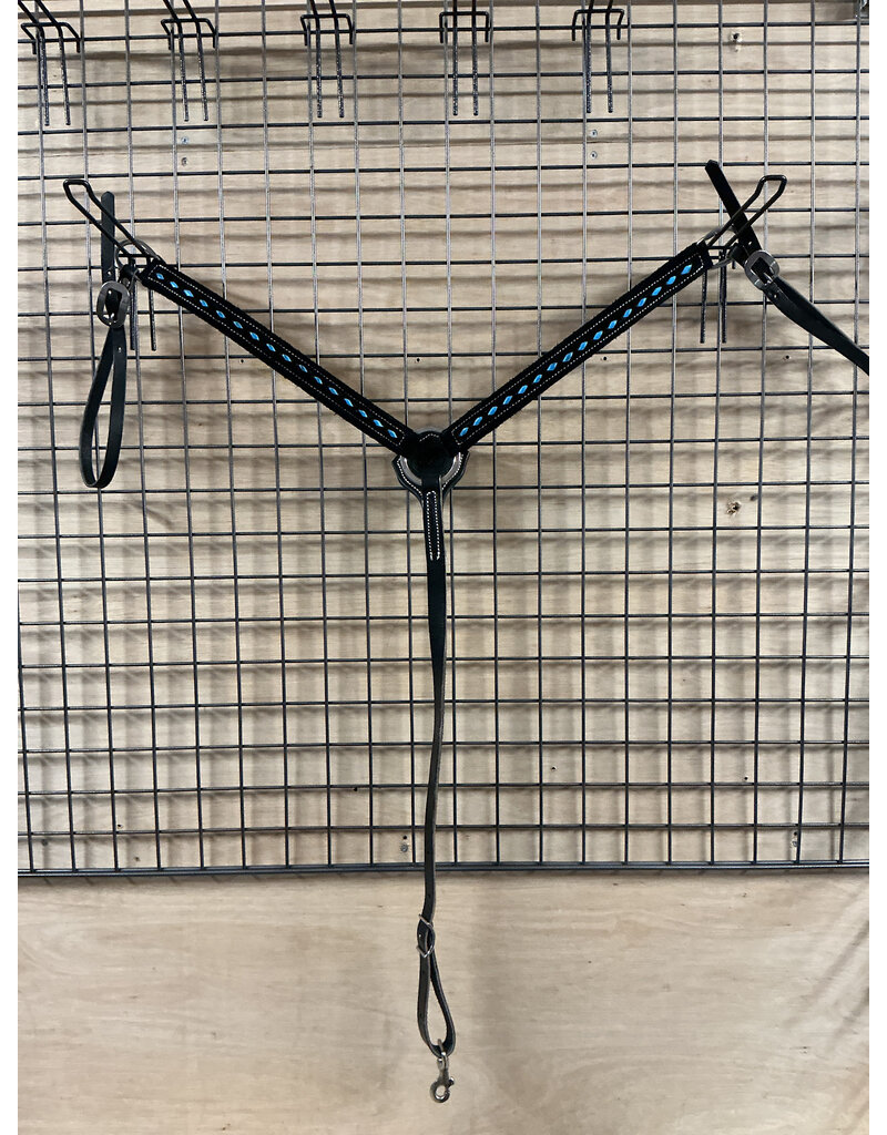 Tomahawk Borstriem Tomahawk Neoprene Black With Light Blue Stitches