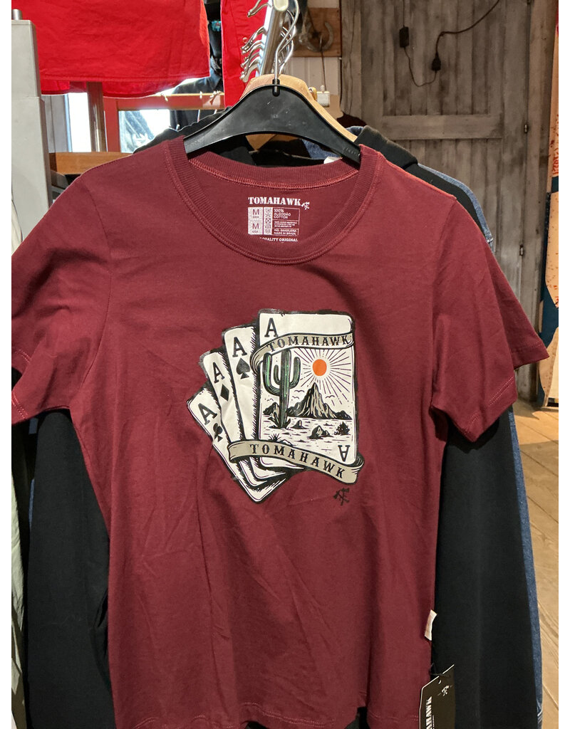 Tomahawk Tshirt Kids Wine Red Casino