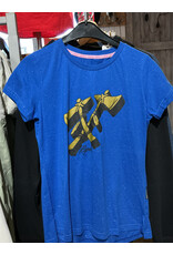 Tomahawk Tshirt Tomahawk Gold Logo Blue Size S Kids