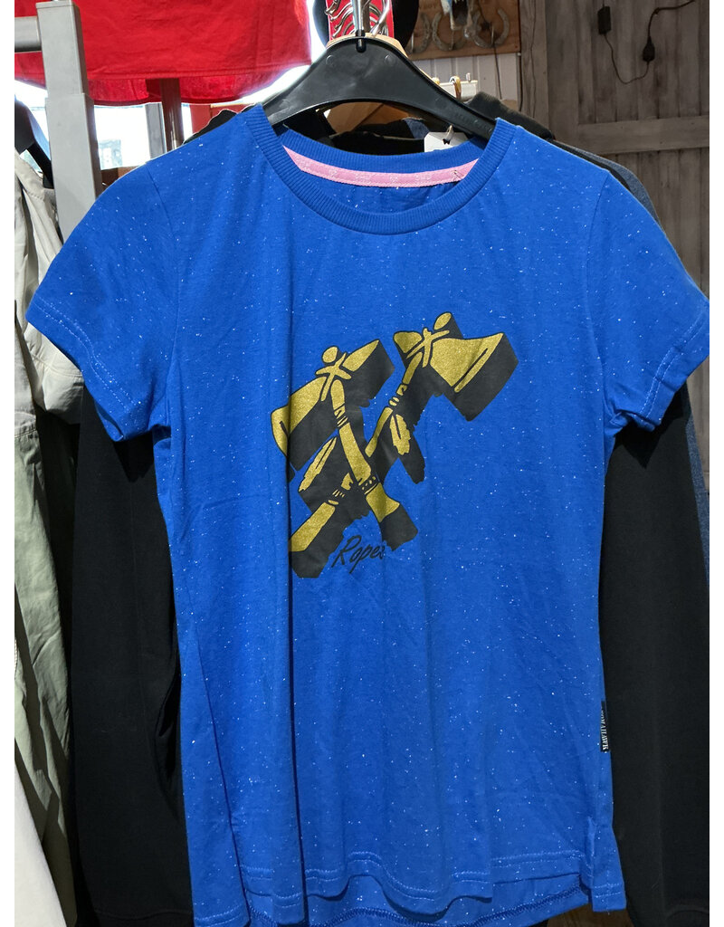 Tomahawk Tshirt Tomahawk Gold Logo Blue Size S Kids