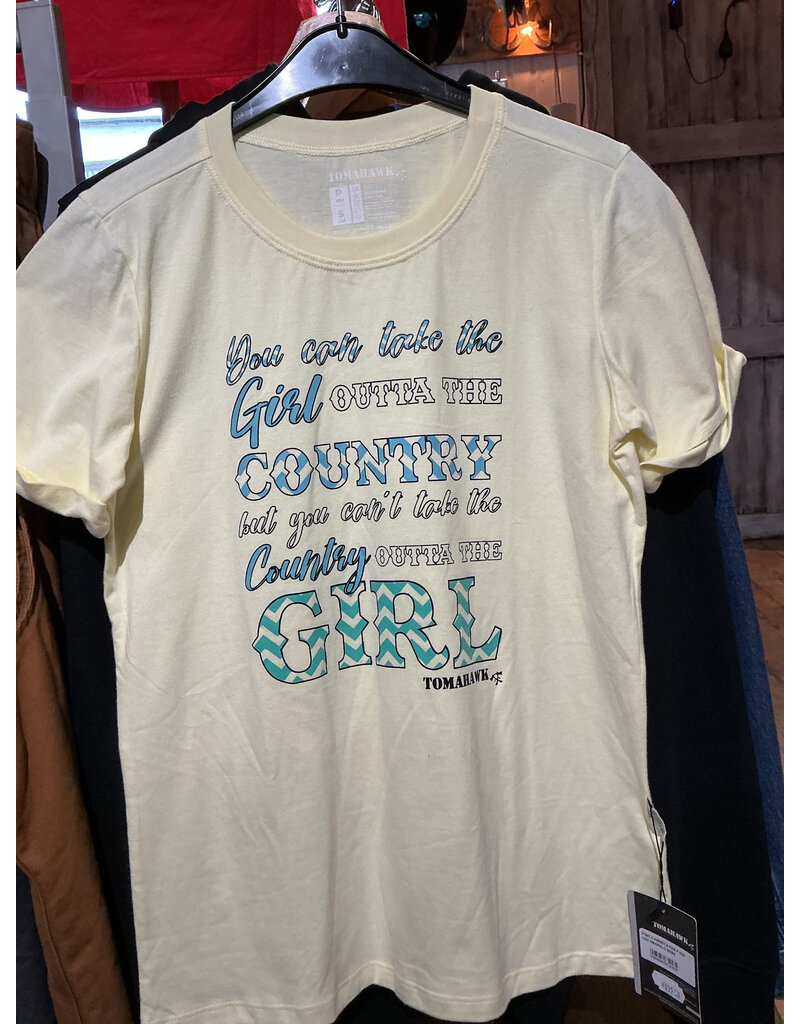 Tomahawk Tshirt Tomahawk Yellow Country Girl Size S