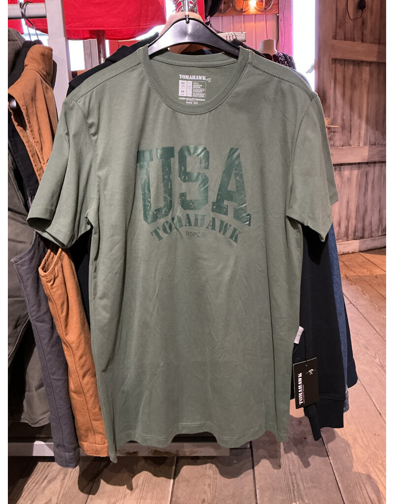 Tomahawk Tshirt Tomahawk Army Green USA  Size M
