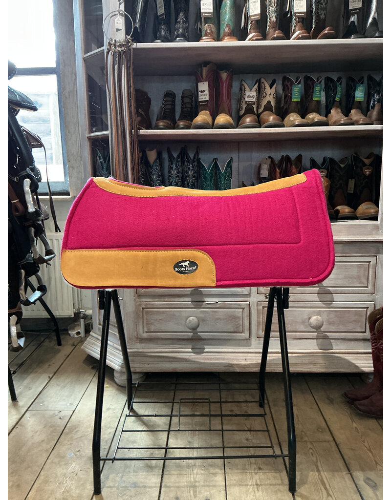 Bootshorse Zadelpad Flex Pink Wool Inlay