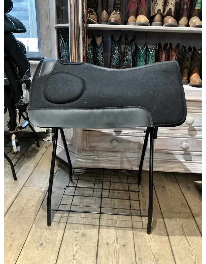 Twisted C Zadelpad Twisted C Build-Up Black Felt With Black Leather