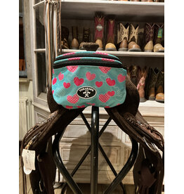 Tomahawk Zadeltasje Teal Harts Touch Screen