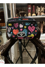 Tomahawk Zadeltasje Black Harts and Stars Touch Screen Tomahawk