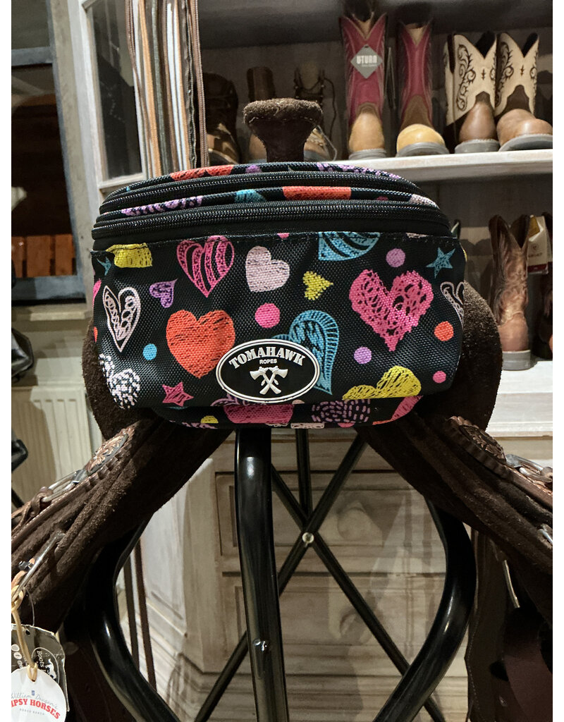 Tomahawk Zadeltasje Black Harts and Stars Touch Screen Tomahawk