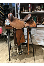Twisted C Barrel Saddle Twisted C 15 Inch Full Quarter Chocolat Seat Dark Brown