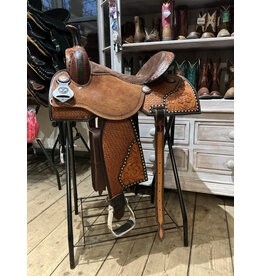 Twisted C Barrel Saddle Twisted C 15 Inch Full Quarter Chocolat Seat Dark Brown