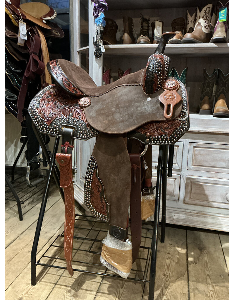 Twisted C Barrlke Saddle Twisted C Martha Josey Tree 15 inch Full Quarter