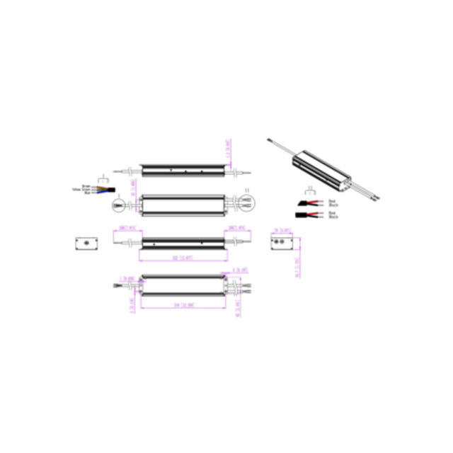 LED sheet driver 600 watt 24 volt 25 Ampere - IP66 - GSMC-600-24