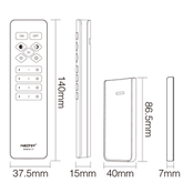 Design afstandsbediening voor enkel kleurige / Dual White / CCT voor LED sheets- 4 zone - Miboxer C1  WIT