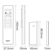 Design afstandsbediening voor enkel kleurige / Dual White / CCT LED sheets - 4 zone - Miboxer C1
