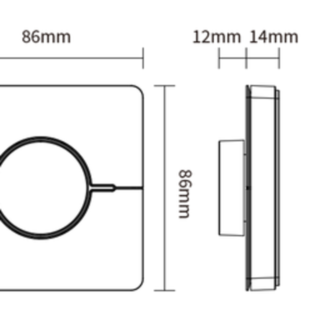 Dual white wanddimmer voor LED sheets - Draadloos - Miboxer K0S-WIT