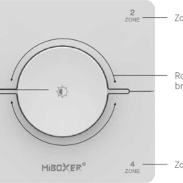 Dual white wanddimmer voor LED sheets - Draadloos - Miboxer K0S-WIT