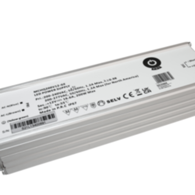 LED sheets driver 200 watt 24 volt 8,3 Ampère – IP67 waterdicht – MCHQ200V24-GE