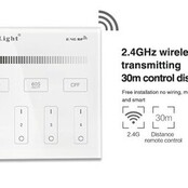 Zwarte LED sheets wanddimmer voor enkel kleurige LED – Draadloos - B1-B