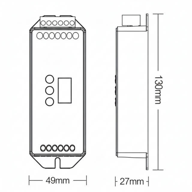 DMX Controller 512 1-Kanaal 12-24V MiBOXER D1-CX LED sheets
