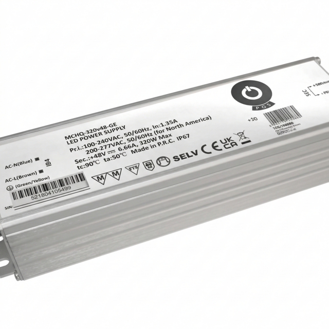 48 volt LED sheets driver 320W 6.67 Ampère MCHQ-320v48-GE