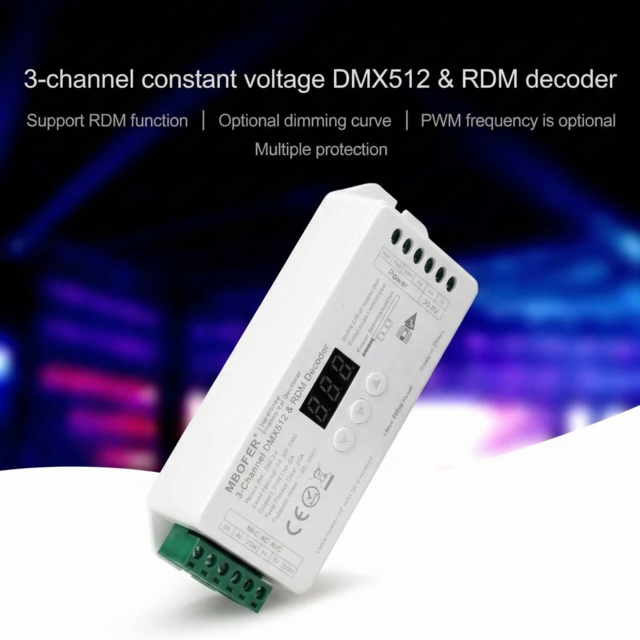 DMX Controller 512 3-Kanaal 12-24V MiBOXER D3-CX voor LED sheets