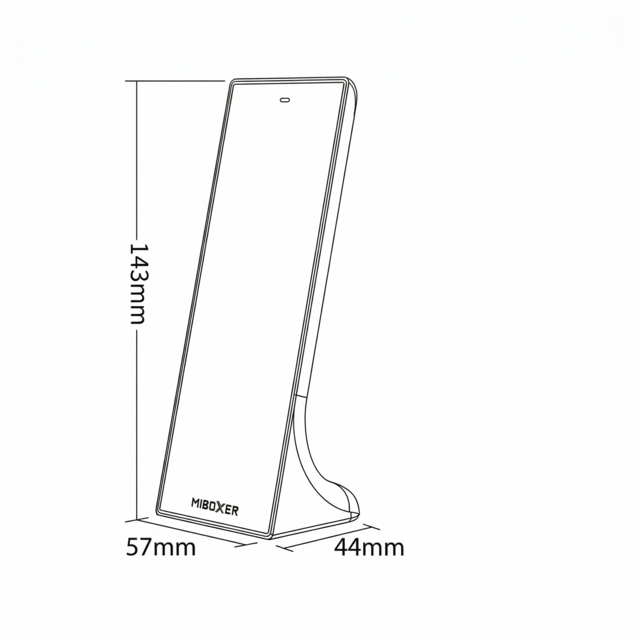 Design LED sheet  afstandsbediening tafelmodel + Zwarte wandhouder voor enkel kleurige LED – 3 zones – Miboxer Y1