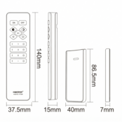 Design afstandsbediening voor enkel kleurige / Dual White / CCT voor LED sheets- 4 zone - Miboxer C1  WIT