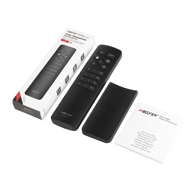 Design afstandsbediening voor enkel kleurige / Dual White / CCT LED sheets - 4 zone - Miboxer C1