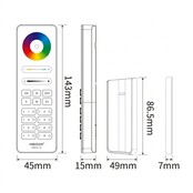 Witte LED sheets afstandsbediening voor ieder type LED – 8 zones – C8 WIT