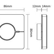 Dual white wanddimmer voor LED sheets - Draadloos - Miboxer K0S-ZWART