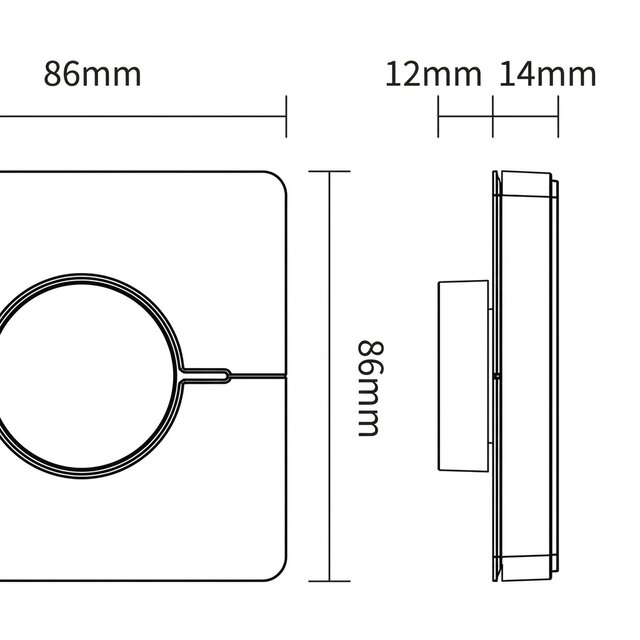 Dual white wanddimmer voor LED sheets - Draadloos - Miboxer K0S-WIT