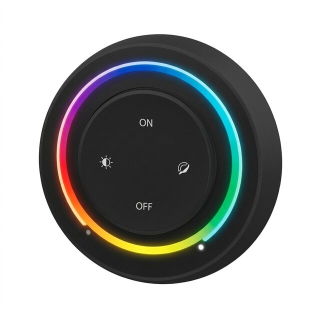 LED sheets draadloze dimmer voor RGBW, RGBWW, RGBCCT - Miboxer S2 zwart