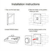 Zwarte LED sheets wanddimmer – Draadloos – Miboxer K1-B