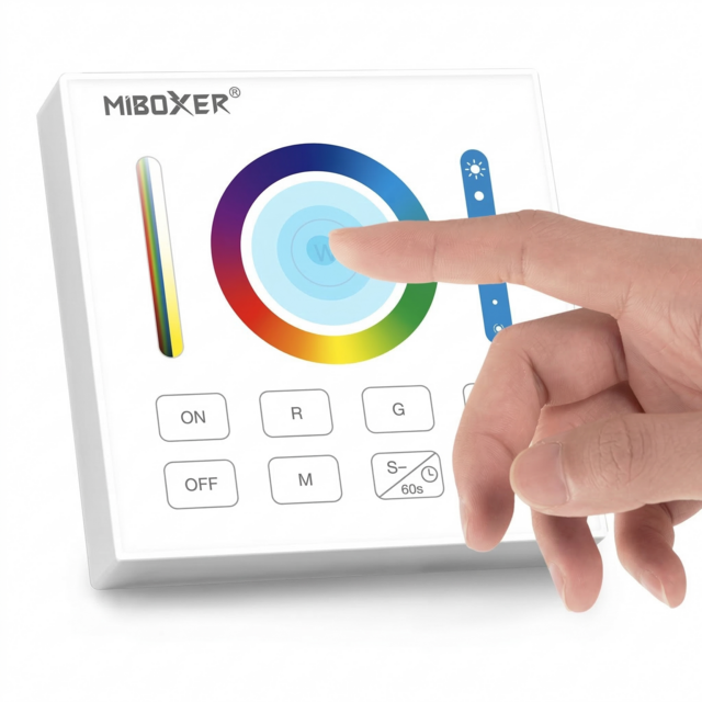 RGBCCT LED sheets wanddimmer – Draadloos - Miboxer B0