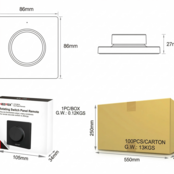 Witte enkel kleurige LED sheets wanddimmer – Draadloos – Miboxer K1B