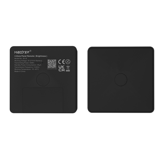 Zwarte LED sheets wanddimmer voor enkel kleurige LED – Draadloos - B1-B