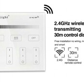 Zwarte LED sheets wanddimmer voor enkel kleurige LED – Draadloos - B1-B
