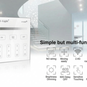 Zwarte LED sheets wanddimmer voor enkel kleurige LED – Draadloos - B1-B